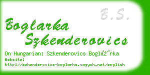 boglarka szkenderovics business card